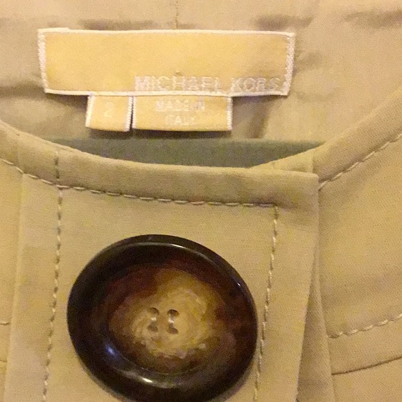 Michael Kors Tan Cotton Crop Jacket - Picture 2 of 3